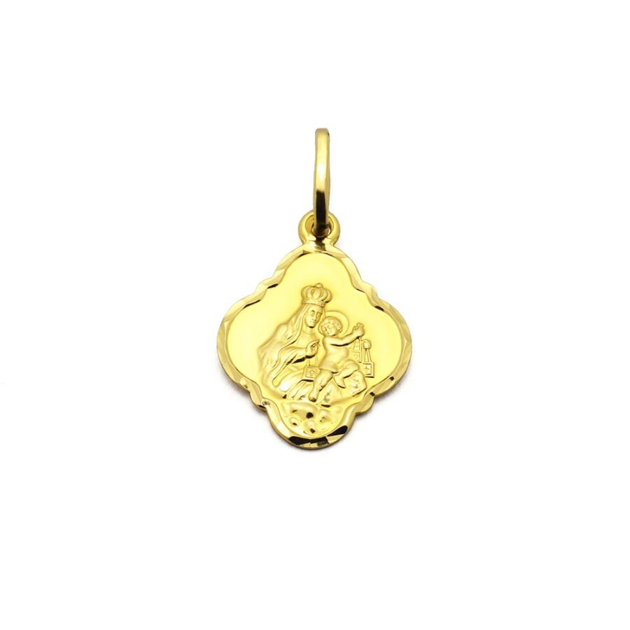Złoty medalik Matka Boska z Dzieciątkiem 585